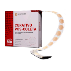 Curativo Redondo Pós Coleta Adulto c/500 Descarpack