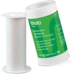 Esparadrapo Branco Hipoalergênico 10 cm x 4,5 m c/6 Multi Saúde
