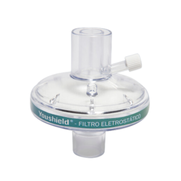 Filtro HEPA bacteriano Viral Eletrostático com Traquéia Scavmedical Filtro HEPA bacteriano Viral Eletrostático com Traquéia Scavmedical