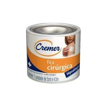 Fita Cirúrgica Hipoalérgica 05cm x 4,5m Cremer  c/144 Fita Cirúrgica Hipoalérgica 05cm x 4,5m Cremer  c/144