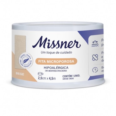 FITA MICROPORE 2,5CMX4,5MT BEGE CAIXA C/6 MISSNER FITA MICROPORE 2,5CMX4,5MT BEGE CAIXA C/6 MISSNER