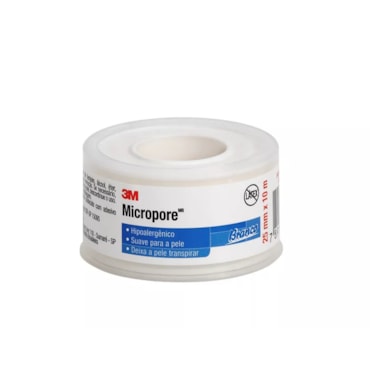 FITA MICROPORE 3M HIPOALERGÊNICA 25mm x 10m 1530 BRANCA FITA MICROPORE 3M HIPOALERGÊNICA 25mm x 10m 1530 BRANCA