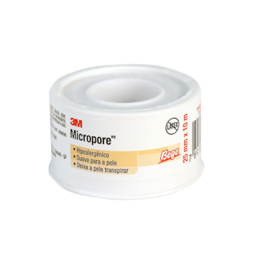 FITA MICROPORE 3M HIPOALERGÊNICA 25mm X 10m 1533 BEGE