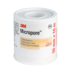 FITA MICROPORE 3M HIPOALERGÊNICA 50mm x 10m 1533 BEGE