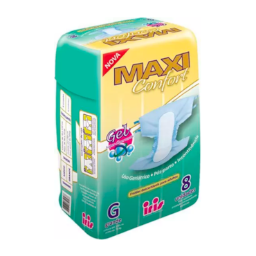 Fralda Adulto Maxi Confort G 68Un. Kit c/8 Pacotes