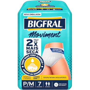 Fralda Adulto Pants G/XG Pct C/07 Moviment-Bigfral