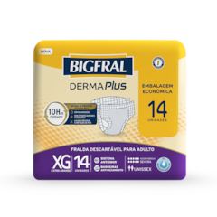 Fralda Geriátrica Bigfral Derma Plus Economica xg 56Un Kit c/4 Pacotes