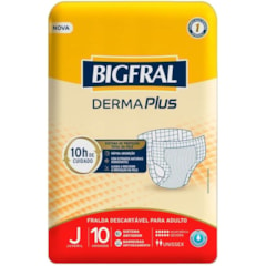 Fralda Geriátrica Bigfral Derma Plus Juvenil 80Un. Kit c/8 Pacotes