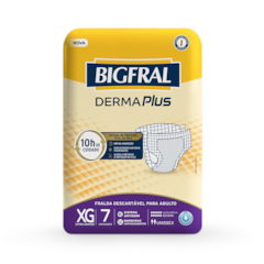 FRALDA GERIÁTRICA BIGFRAL DERMA PLUS XG 56un. Kit c/8PCT