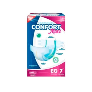 Fralda Geriátrica Maxi Confort XG 56Un Kit 8 Pacotes Fralda Geriátrica Maxi Confort XG 56Un Kit 8 Pacotes