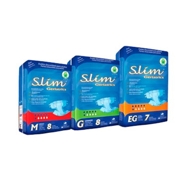 Fralda Geriátrica Slim XG 70Un. Kit 10Pct Fralda Geriátrica Slim XG 70Un. Kit 10Pct