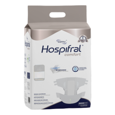 Fraldas Descartável Hospifral Comfort GG Kit c/12 pacotes c/7