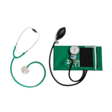 Kit Aparelho Medidor de Pressão + Estetoscópio Unisson Verde Adulto Pamed Kit Aparelho Medidor de Pressão + Estetoscópio Unisson Verde Adulto Pamed