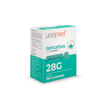 Lanceta 28G c/100 Uniqmed