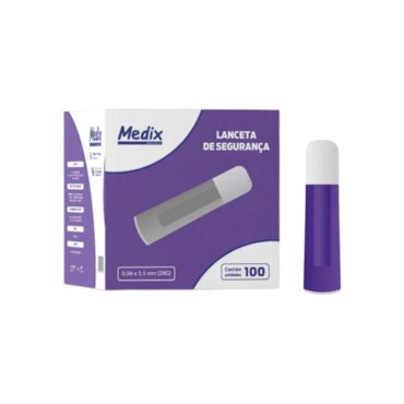 Lanceta de Segurança 28G c/100 Medix Lanceta de Segurança 28G c/100 Medix