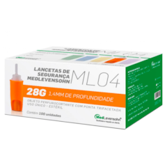 Lanceta de Segurança 28G c/100 Medlevenshon