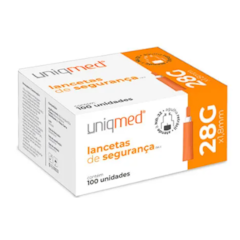 Lancetas de Segurança 28Gx1.8mm c/100 Uniqmed