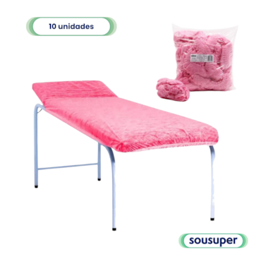 Lençol Descartável Rosa com Elástico Dejamaro Lençol Descartável Rosa com Elástico Dejamaro