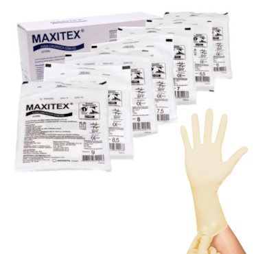 Luva Cirúrgica Estéril de Látex com Pó 9,0 Maxitex