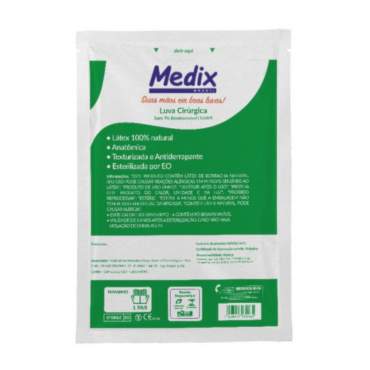 Luva Cirúrgica Estéril de Látex sem Pó 8,5 Par Medix Luva Cirúrgica Estéril de Látex sem Pó 8,5 Par Medix
