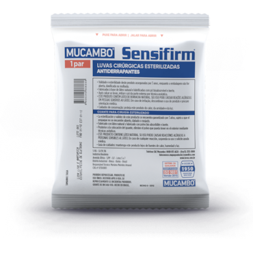 Luva Cirúrgica Estéril de Látex Sensifirm 7,0 c/200 Pares Mucambo Luva Cirúrgica Estéril de Látex Sensifirm 7,0 c/200 Pares Mucambo