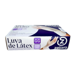 Luva de Látex com Pó GG caixa c/10 cartuchos Zelara