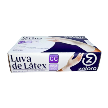 Luva de Látex com Pó GG caixa c/10 cartuchos Zelara