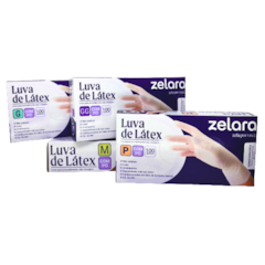 Luva de Látex com Pó M c/100 Zelara