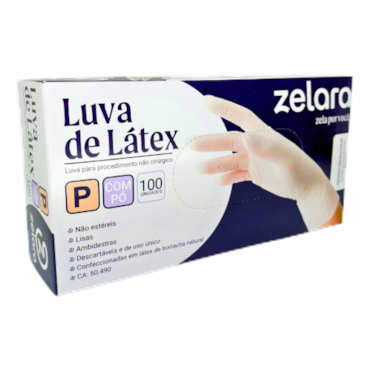 Luva de Látex com Pó P c/100 Zelara