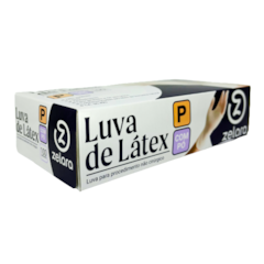Luva de Látex com Pó P caixa c/10 cartuchos Zelara