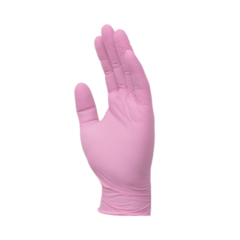 Luva Nitrílica Rosa G c/100 Bompack