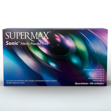 Luva Nitrílica sem pó G Sonic c/10 cartuchos Supermax Luva Nitrílica sem pó G Sonic c/10 cartuchos Supermax