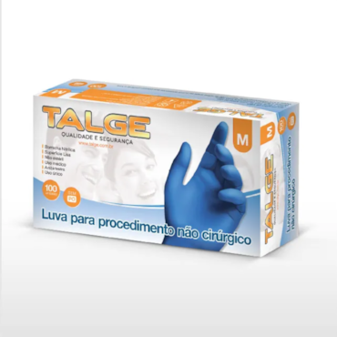 Luva para Procedimento Não Estéril Nitrílica Sem Pó M c/10 Talge Luva para Procedimento Não Estéril Nitrílica Sem Pó M c/10 Talge