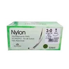 Nylon Preto 0/0 45cm 3/8 30mm c/24 Technofio