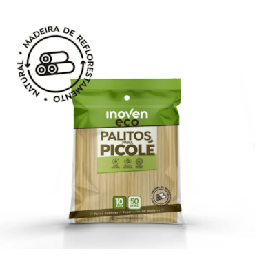 Palito de Picolé Madeira c/50 Inoven Palito de Picolé Madeira c/50 Inoven