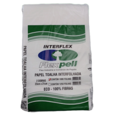 PAPEL INTERFOLHAS 21X23 100%CEL C/1000-FLEXPELL