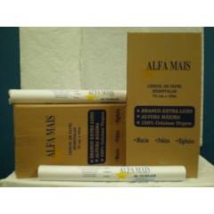 Papel Lençol 70cmx50m 100%celulose c/10 Alfa Mais