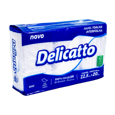 Papel Toalha Interfolha 22,5x20cm c/1000 Delicatto Anin