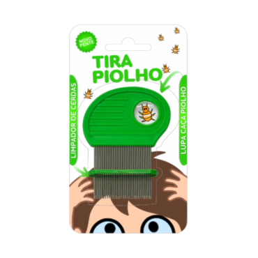 Pente Fino para Tirar Piolhos de Aço Inox 3B Verde Pente Fino para Tirar Piolhos de Aço Inox 3B Verde