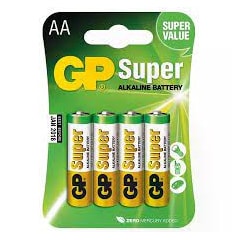 Pilha Super Alkaline AA 1.5V c/4 Gp