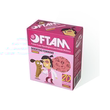 Protetor Oftalmico Oftam Divertido Pequeno Feminino c/20 Amp Protetor Oftalmico Oftam Divertido Pequeno Feminino c/20 Amp
