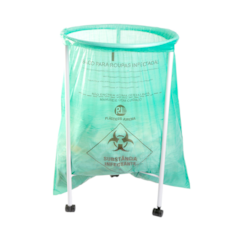 Saco de Lixo Hospitalar Hamper 120L Verde c/50 Plásticos Jurema