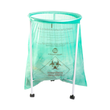 Saco de Lixo Hospitalar Hamper 120L Verde c/50 Plásticos Jurema