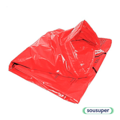 Saco de Lixo Hospitalar Hamper 120L Vermelho c/50 Plásticos Jurema