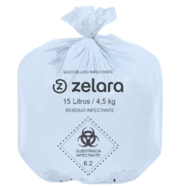 Saco de lixo infectante 15LT C/100 - ZELARA