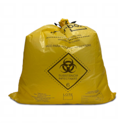 Saco para Lixo Hospitalar Hamper com Fita 120L Amarelo c/50 Descarbox