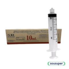 Seringa Hipodérmica 10ml Luer Lock c/250 SR