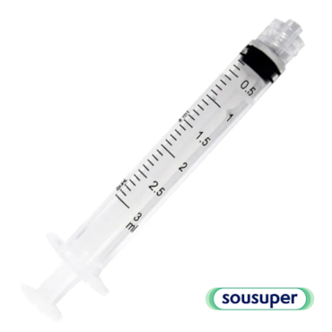 Seringa Hipodérmica 3ml Luer Lock c/500 SR