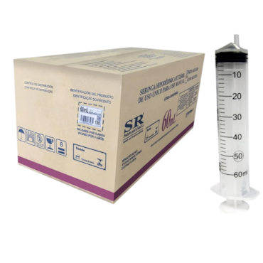 Seringa Hipodérmica 60ml Luer Slip C/100 SR Seringa Hipodérmica 60ml Luer Slip C/100 SR
