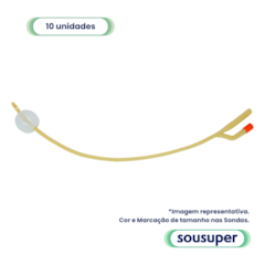 Sonda Foley de Látex 2 Vias 10fr 5ml c/10 Zelara